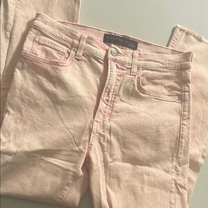 Veronica Beard Light Pink Straight Leg Jeans